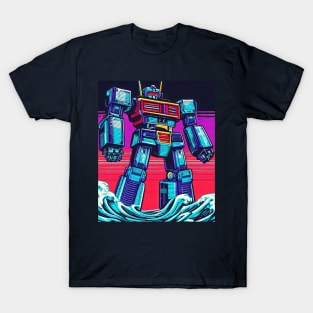 Cybernetic Confrontation: A Retro Tribute T-Shirt